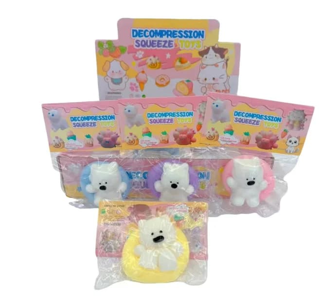 White Dog Swim Ring Squishy