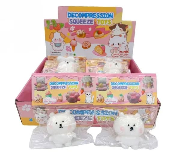 Ruffled White Bear Squishy