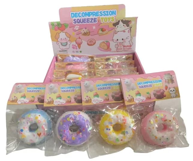 Pearl-Decorated Donut Squishy