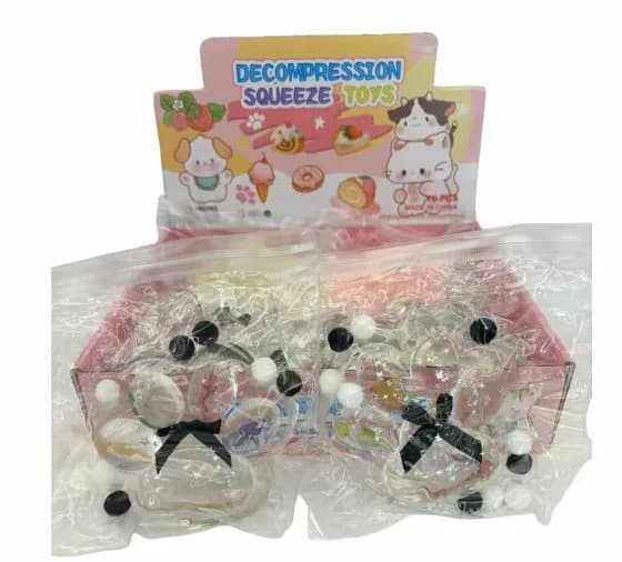 Large Clear Bow Cat Paw Squishy